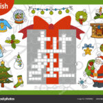 Vector Crossword In English, Education Game For Children. Santa Intended For Christmas Crossword Puzzle Education.Com
