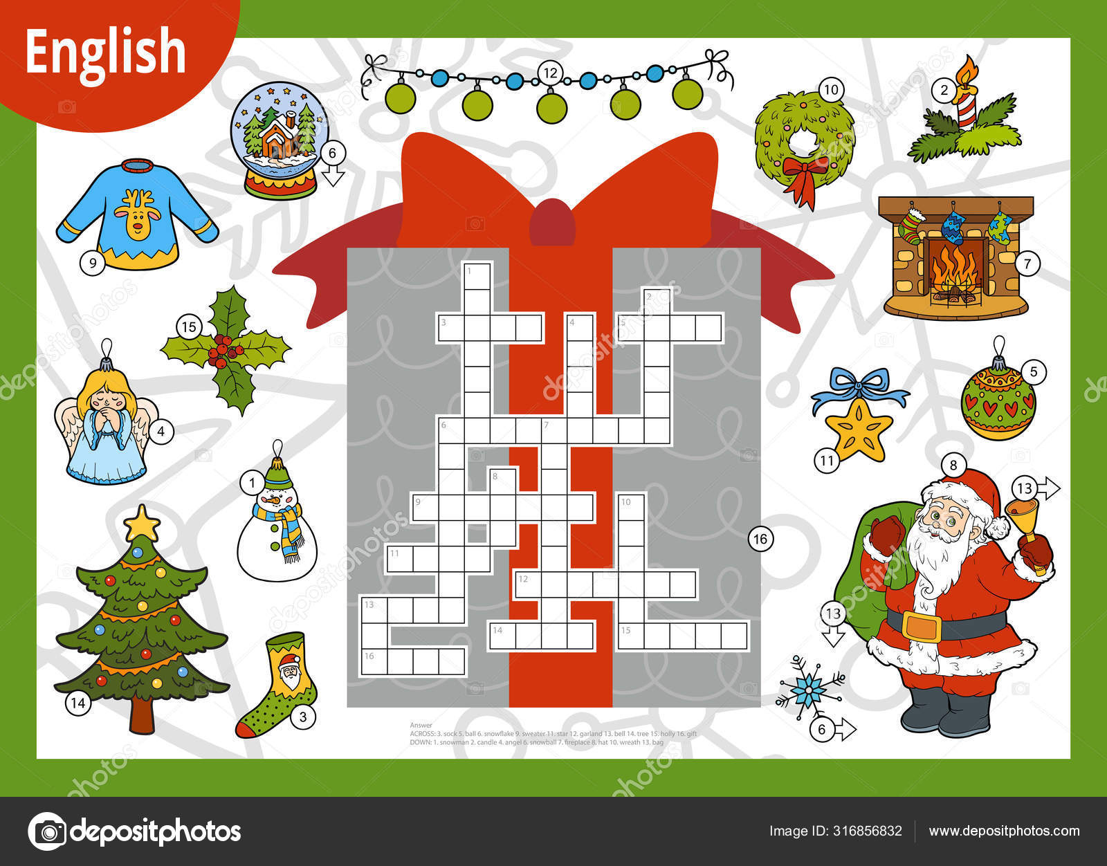 vector crossword in english education game for children santa intended for christmas crossword puzzle education com Vector Crossword In English, Education Game For Children. Santa intended for Christmas Crossword Puzzle Education.Com
