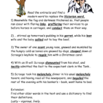 Victorian Vocabulary Worksheet: A Christmas Carol Throughout Clerk In A Christmas Carol Crossword