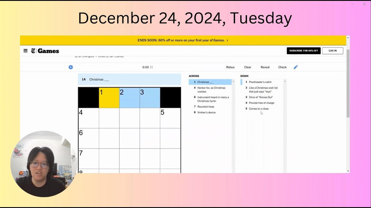 Wordle, The Mini, Plusword, And Keyword | December 24, 2024 in Hanker For As Christmas Cookies Crossword